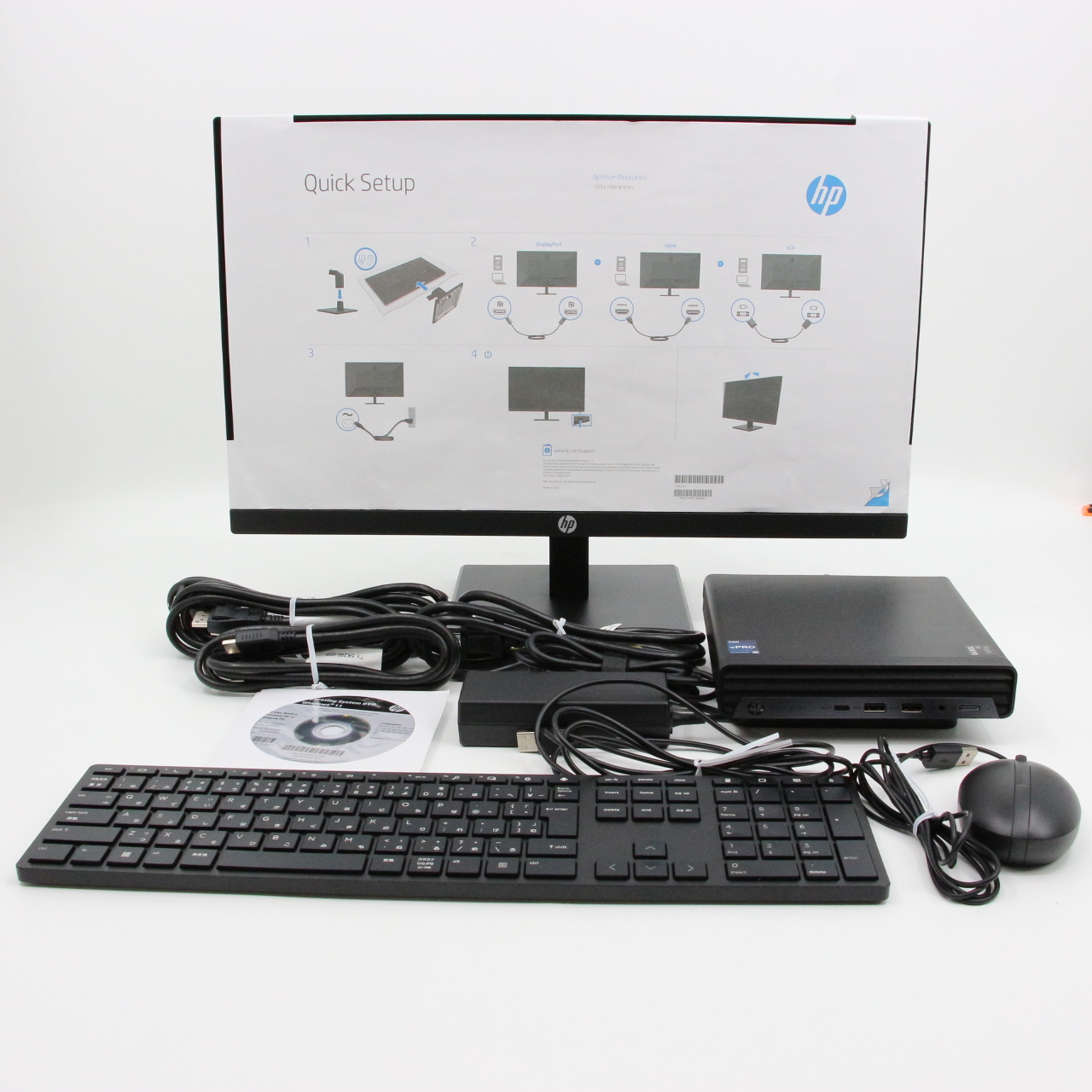 【モニターセット】 Pro Mini 400 G9 / Core i5-12500T / 最大4.4GHz / 16GB / SSD 256GB
